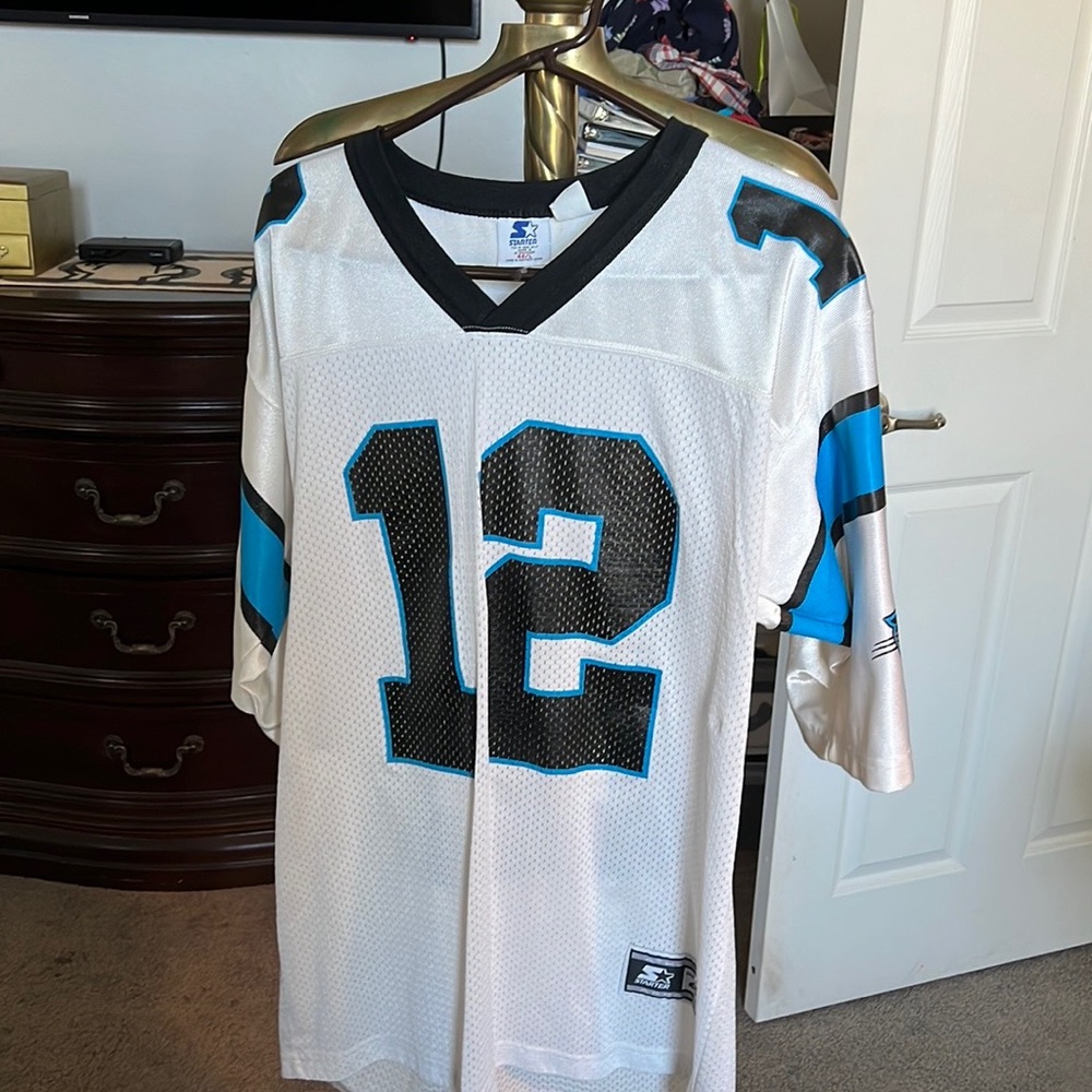 STARTER White and Blue Men's Jersey
